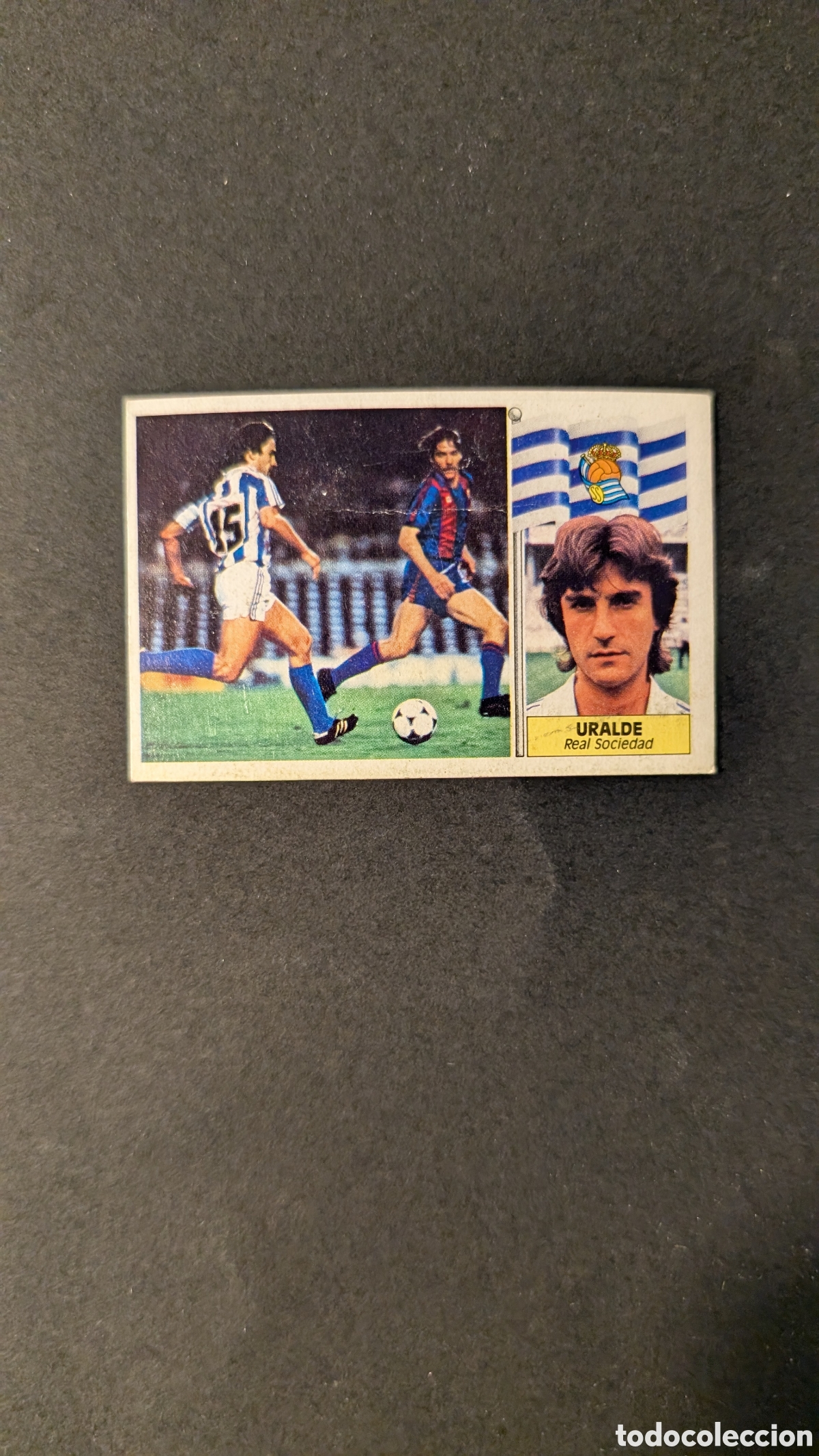 Fu&szlig;ball-Sticker: L1 URALDE BAJA REAL SOCIEDAD LIGA ESTE 1986/87 86 87 DESPEGADO