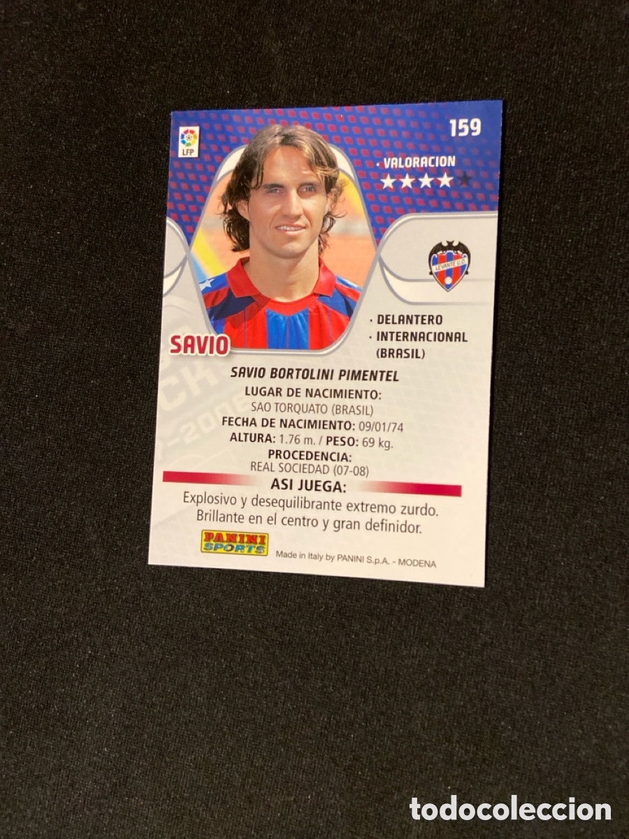 Cromos de f&uacute;tbol: SAVIO 159 (LEVANTE) MEGA - Foto 2
