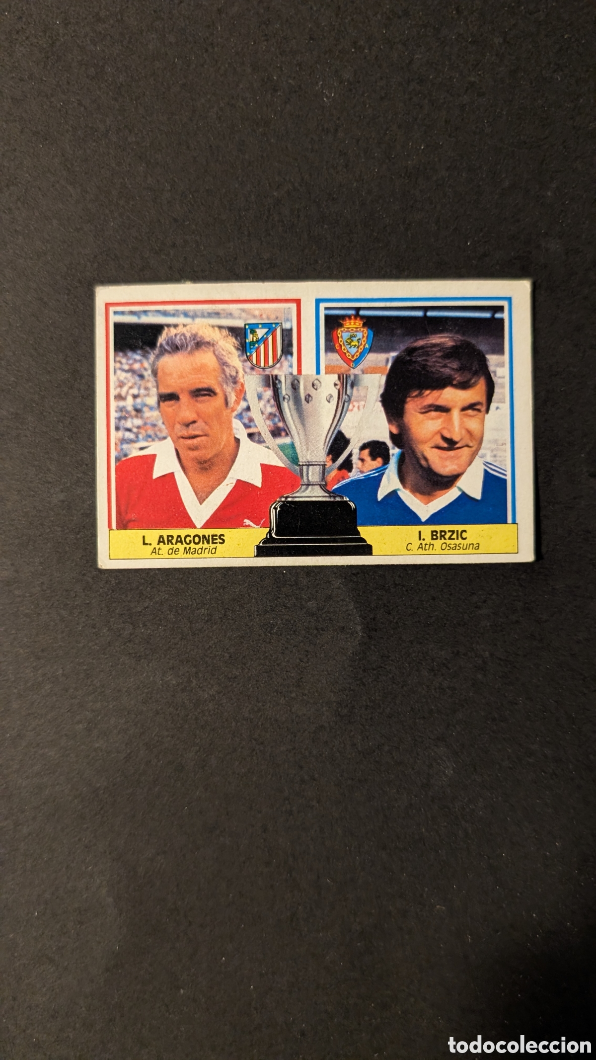 Figurine di Calcio: L1 ARAGONES BRZIC ENTRENADORES BAJA LIGA ESTE 1986/87 86 87 DESPEGADO
