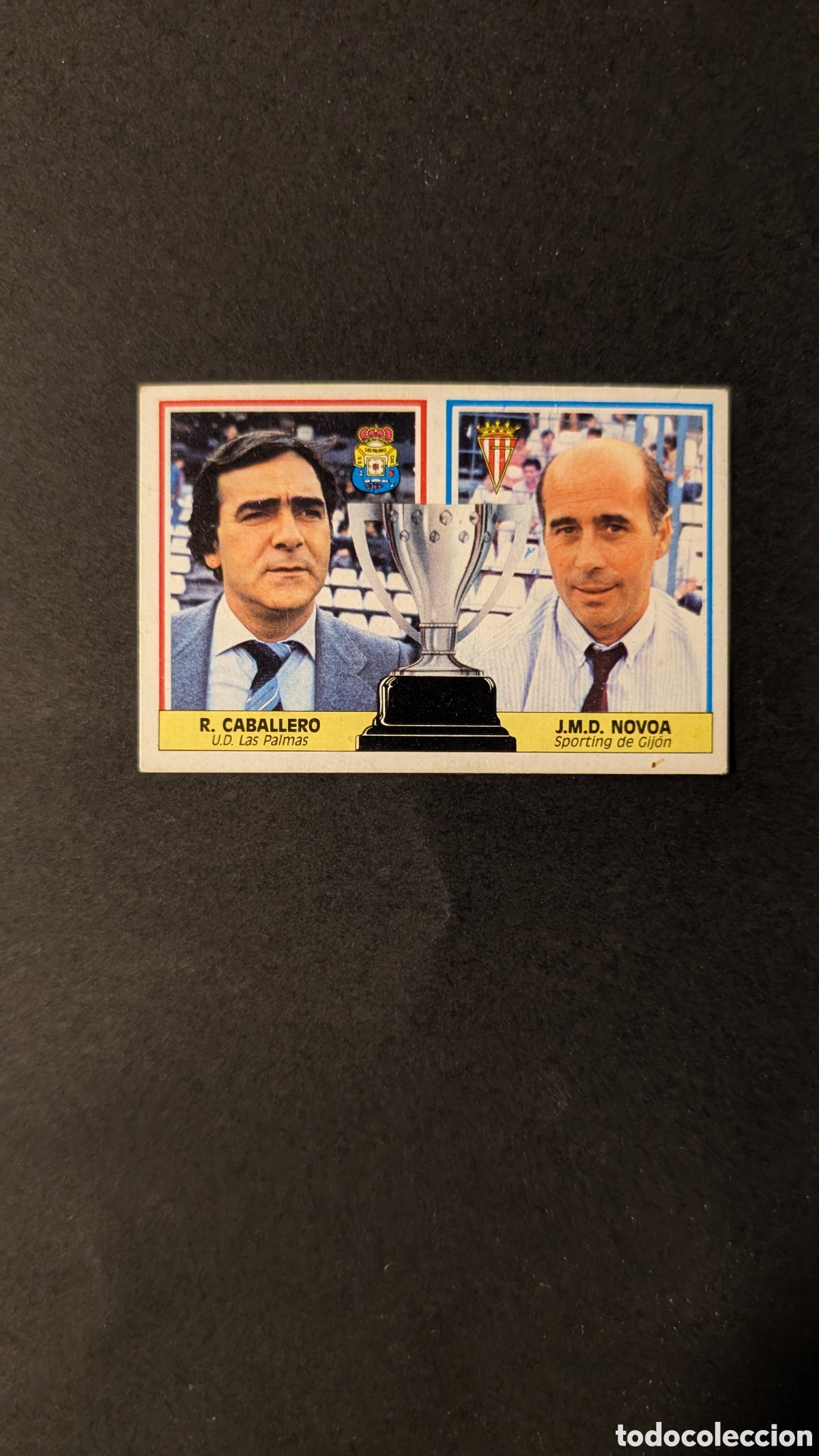 Figurine di Calcio: L1 CABALLERO NOVOA ENTRENADORES BAJA LIGA ESTE 1986/87 86 87 DESPEGADO