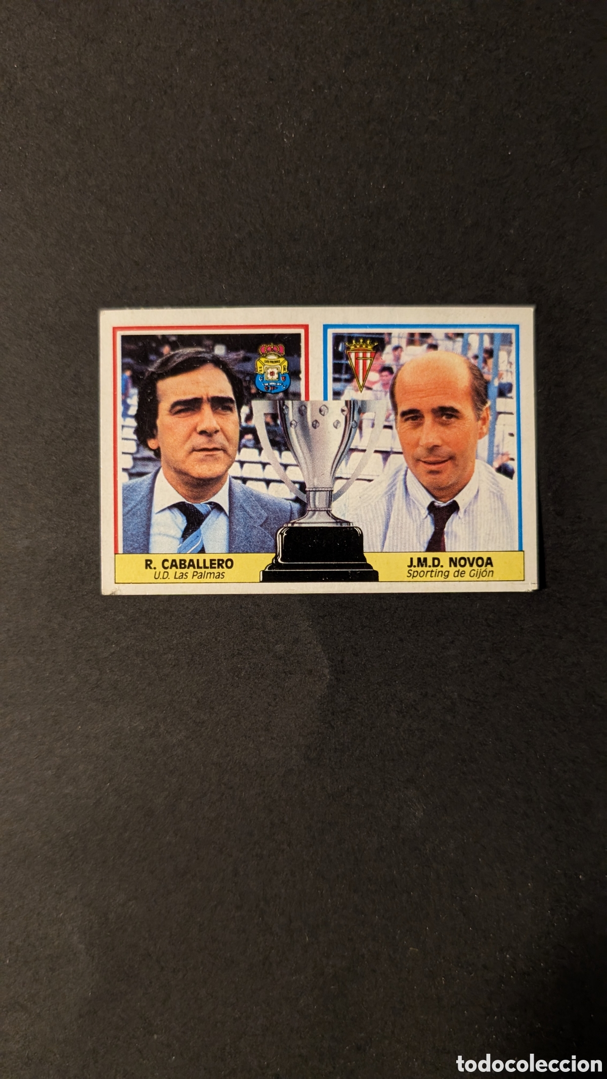 Figurine di Calcio: L1 CABALLERO NOVOA ENTRENADORES BAJA LIGA ESTE 1986/87 86 87 DESPEGADO