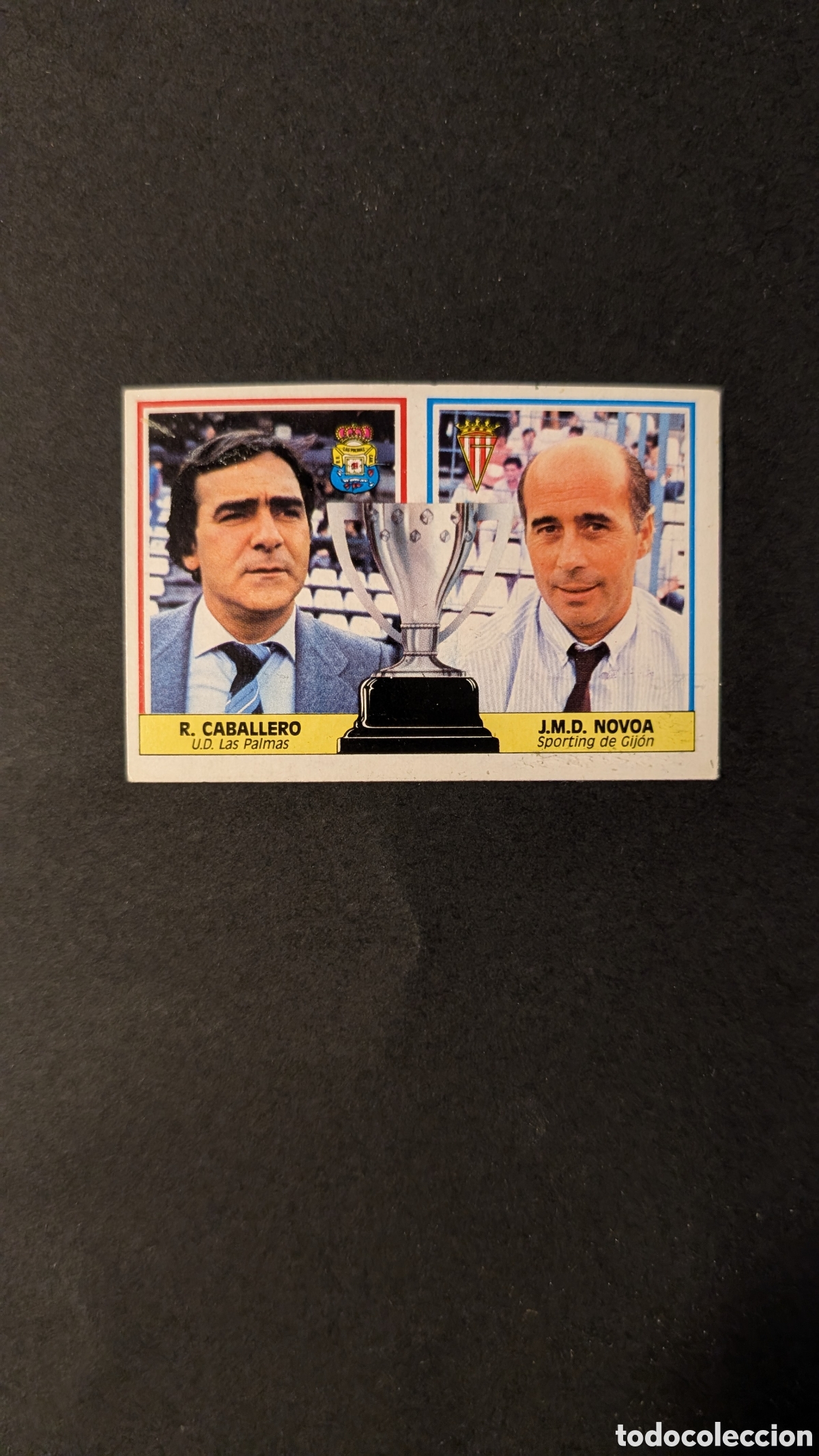 Figurine di Calcio: L1 CABALLERO NOVOA ENTRENADORES BAJA LIGA ESTE 1986/87 86 87 DESPEGADO