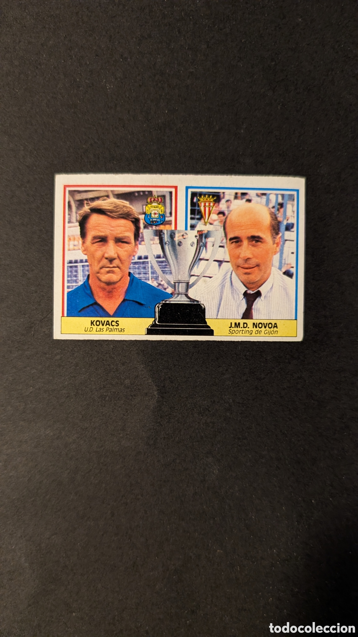 Figurine di Calcio: L1 KOVACS NOVOA ENTRENADORES COLOCA LIGA ESTE 1986/87 86 87 DESPEGADO LEVE