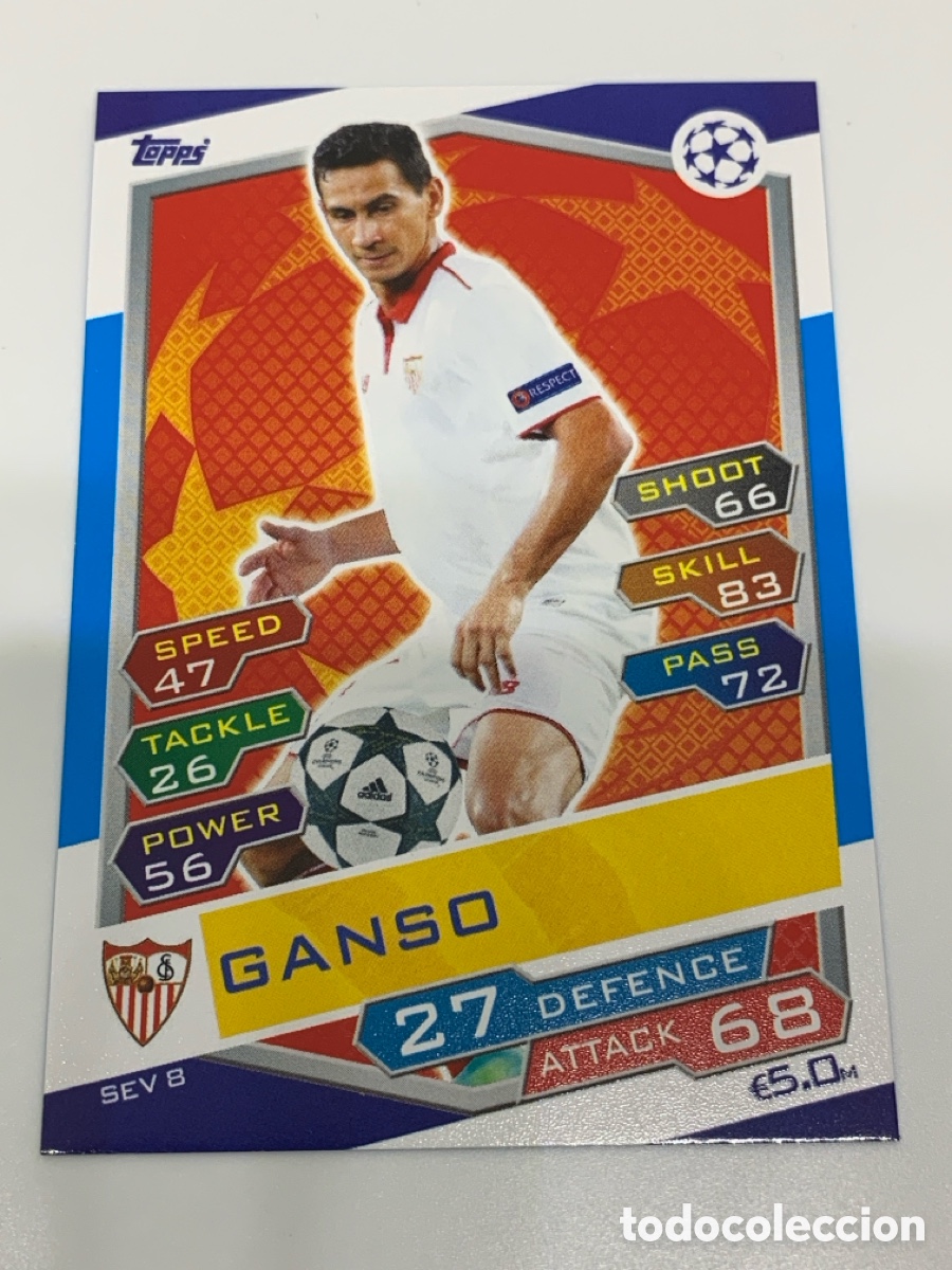 Cromos de f&uacute;tbol: SEV8 Ganso Sevilla Base card Topps Match Attax UEFA Champions League 2016 2017 16 17