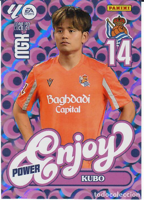 Cromos de f&uacute;tbol: TRADING CARD PANINI MEGACRACKS 26 27 - MGK 384 P ENJOY POWER - KUBO - R. SOCIEDAD