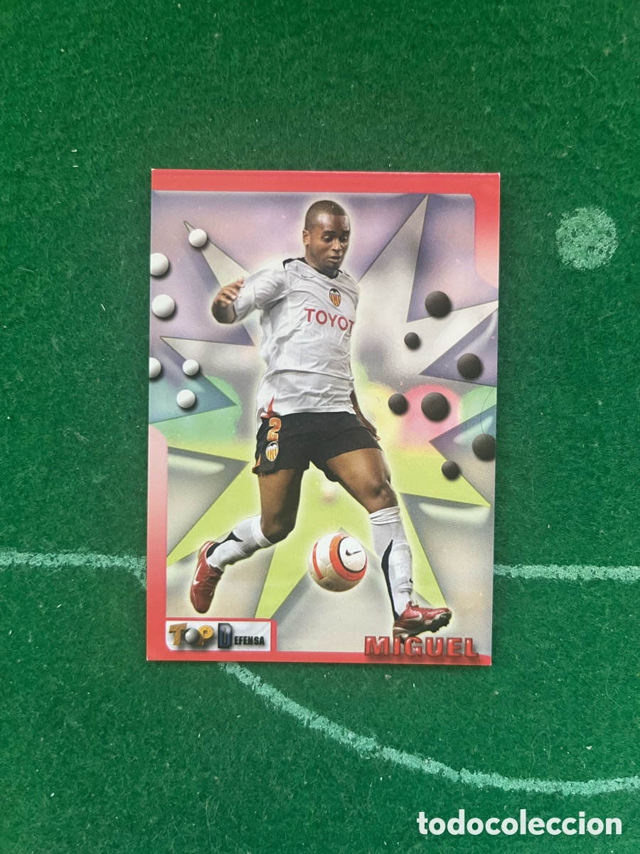 Cromos de f&uacute;tbol: 24 MIGUEL VALENCIA TOP LIGA 2005 2006 MUNDICROMO TOP DEFENSA