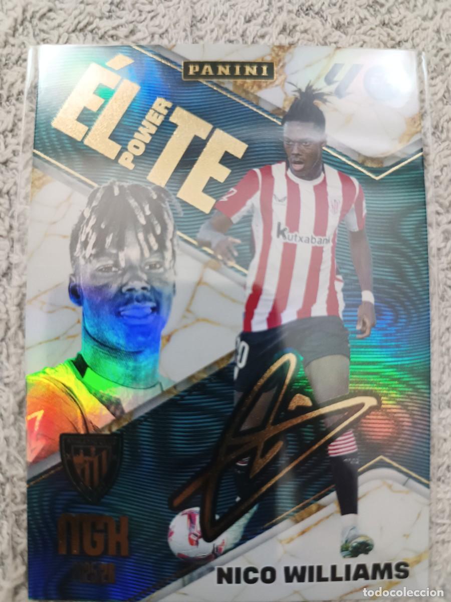 Cromos de f&uacute;tbol: MEGACRACKS 2025-2026 P13 NICO WILLIAMS ELITE POWER FIRMADA