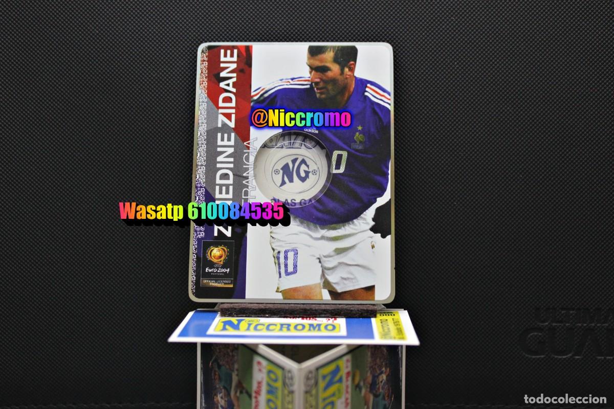 Cromos de f&uacute;tbol: zinedine zidane francia tarjeta - cd euro 2004 nuevo ed, serious + en niccromo