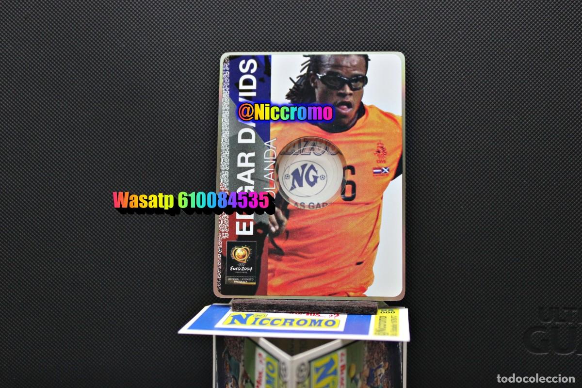 Cromos de f&uacute;tbol: edgar davids holanda tarjeta - cd euro 2004 nuevo ed, serious + en niccromo
