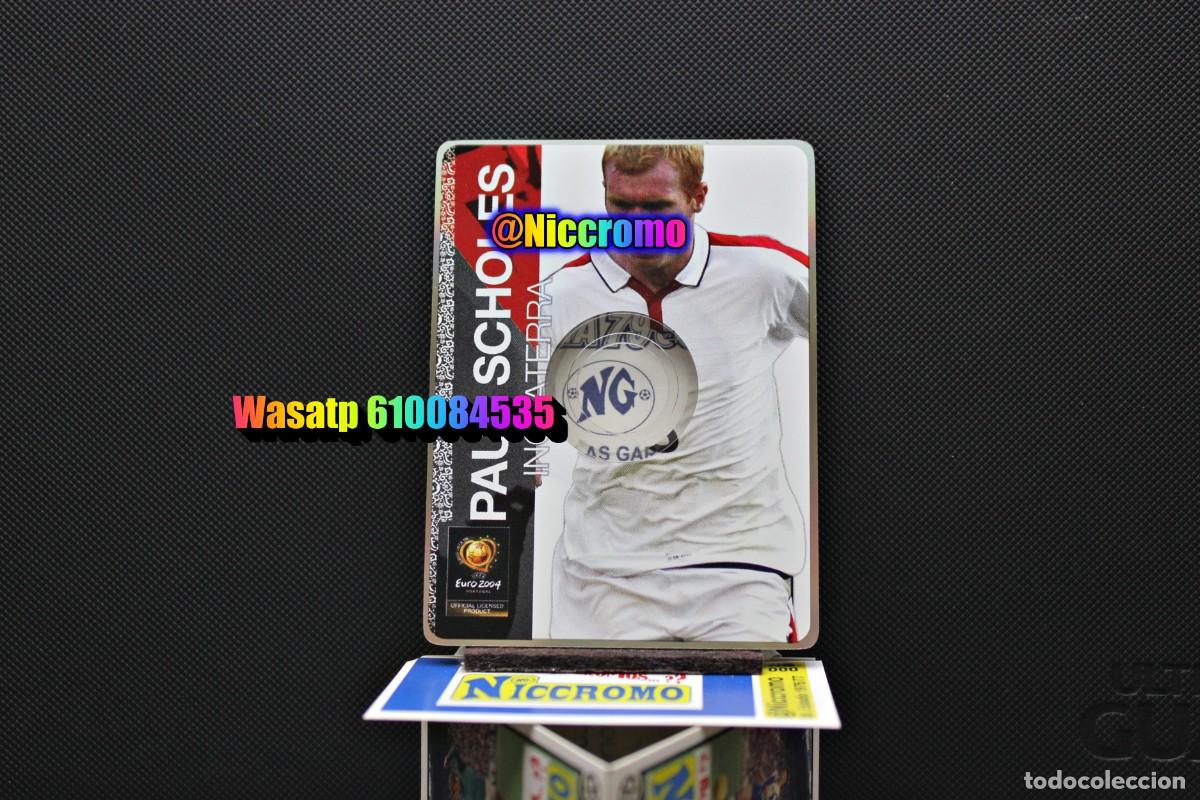 Cromos de f&uacute;tbol: paul scholes inglaterra tarjeta - cd euro 2004 nuevo ed, serious + en niccromo