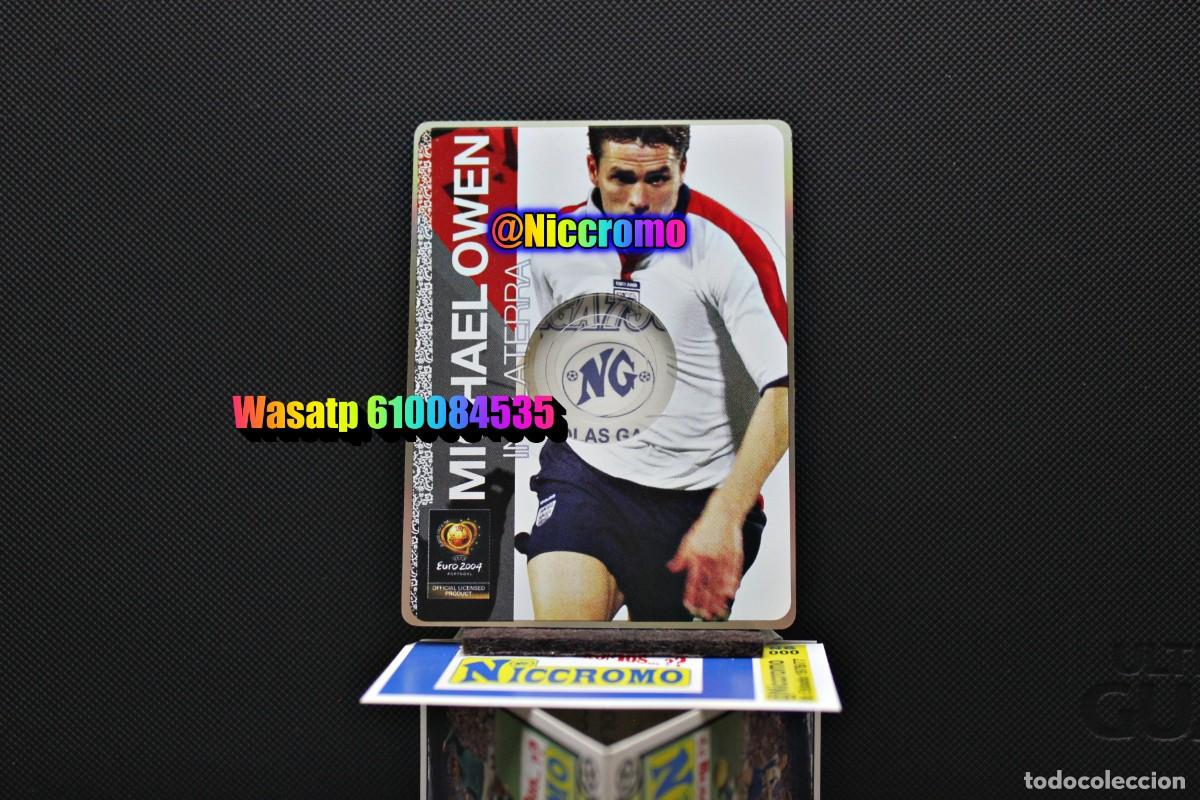 Cromos de f&uacute;tbol: michael owen inglaterra tarjeta - cd euro 2004 nuevo ed, serious + en niccromo