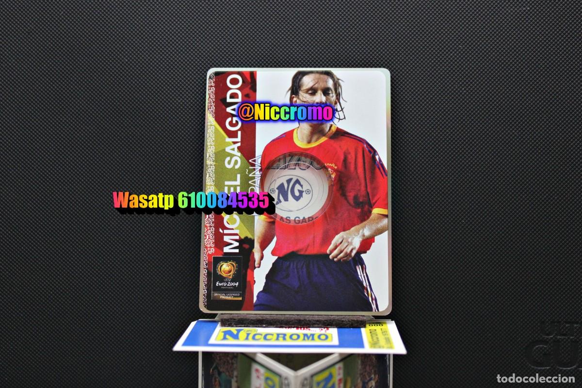 Cromos de f&uacute;tbol: michel salgado espa&ntilde;a tarjeta - cd euro 2004 nuevo ed, serious + en niccromo