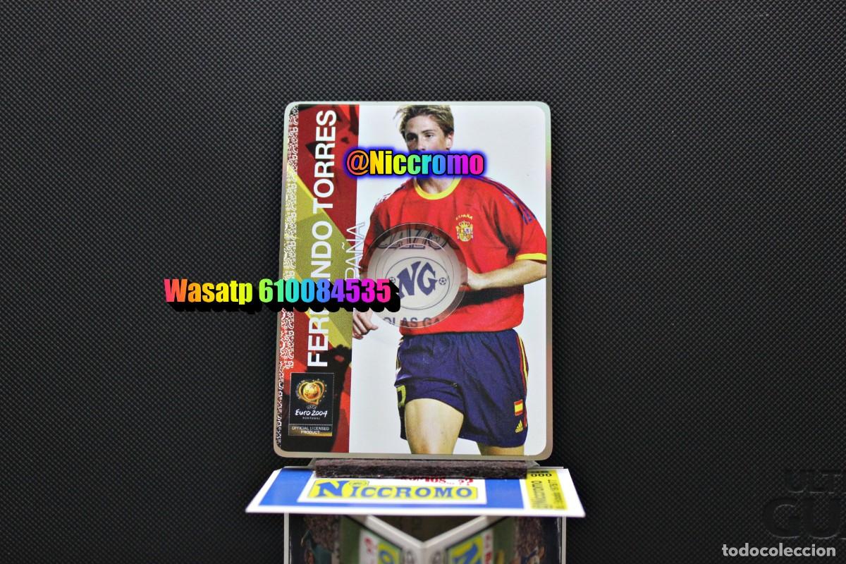 Cromos de f&uacute;tbol: fernando torres espa&ntilde;a tarjeta - cd euro 2004 nuevo ed, serious + en niccromo