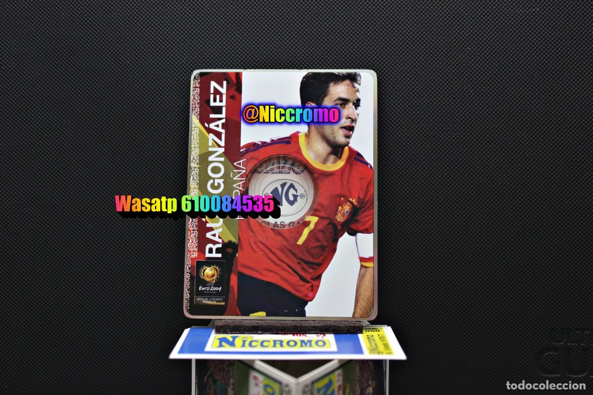 Cromos de f&uacute;tbol: raul gonzalez espa&ntilde;a tarjeta - cd euro 2004 nuevo ed, serious + en niccromo
