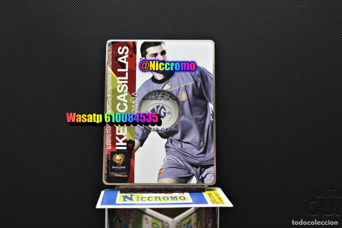 Cromos de f&uacute;tbol: iker casillas espa&ntilde;a tarjeta - cd euro 2004 nuevo ed, serious + en niccromo