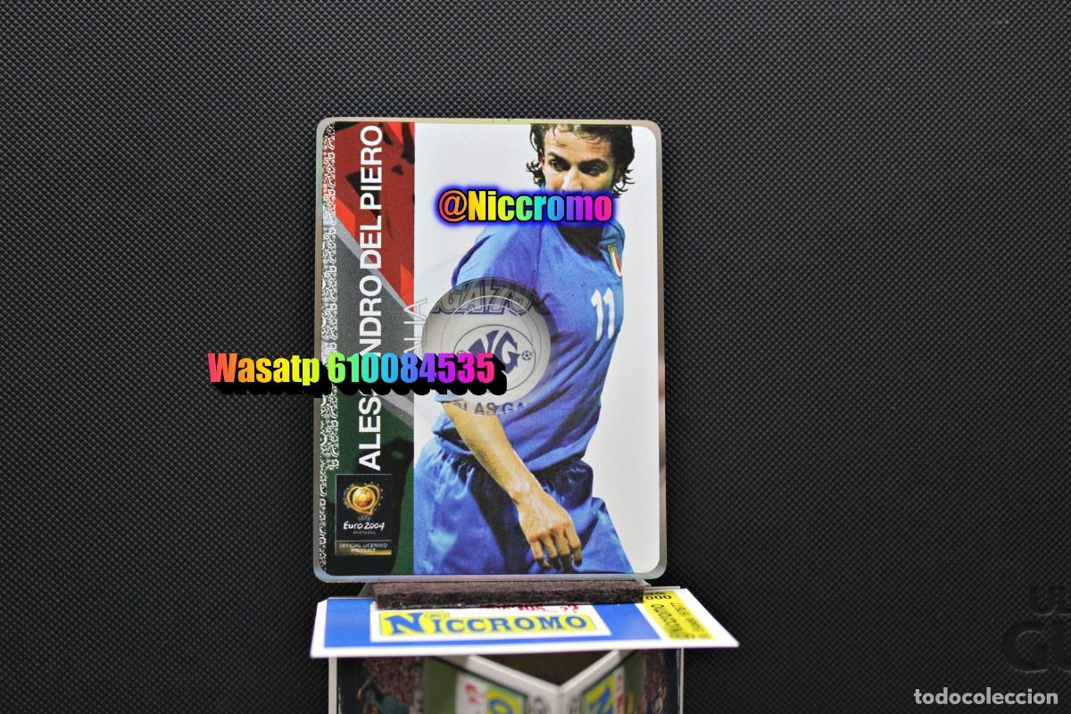 Cromos de f&uacute;tbol: del piero italia tarjeta - cd euro 2004 nuevo ed, serious + en niccromo