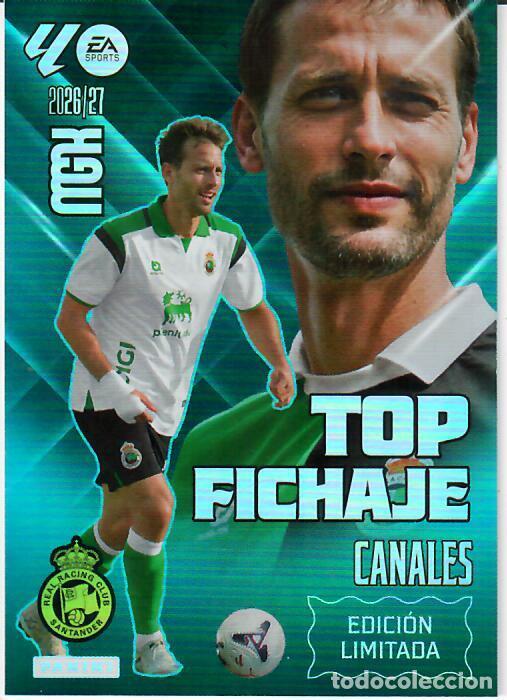 Cromos de f&uacute;tbol: TRADING CARD PANINI MEGACRACKS 26 27 - MGK TOP FICHAJE - CANALES - RACING SANTANDER EDICI&Oacute;N LIMITADA