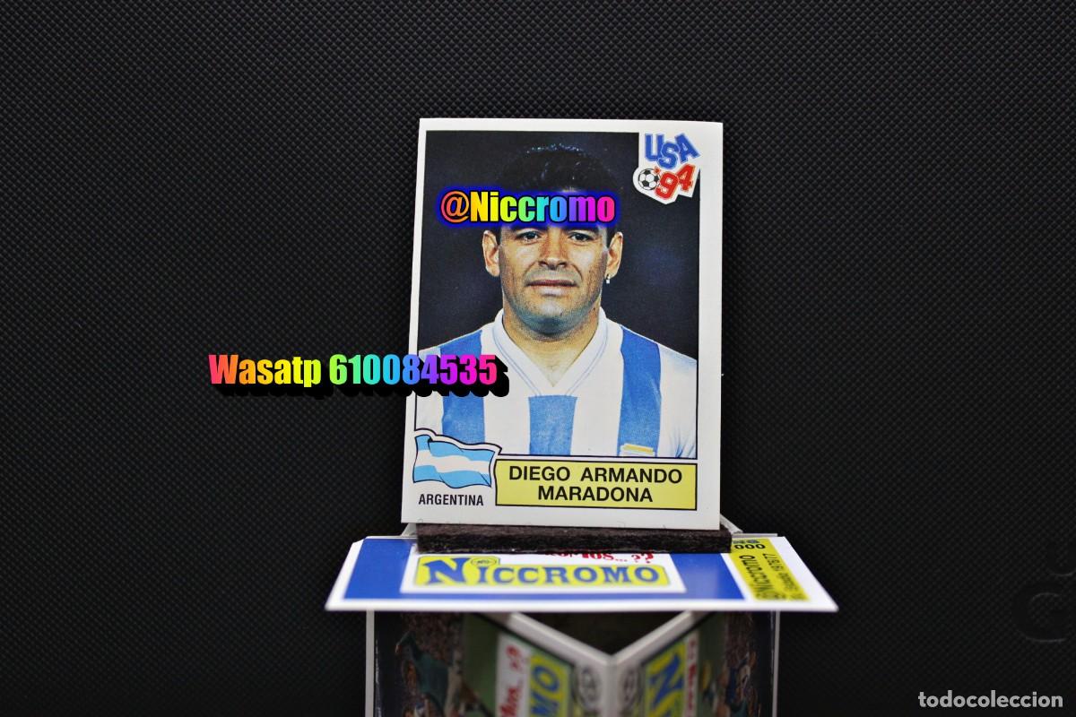 Cromos de f&uacute;tbol: maradona usa 94 mundial ed panini nuevo sin pegar liga futbol FIFA WORLD CUP 1994 + en niccromo