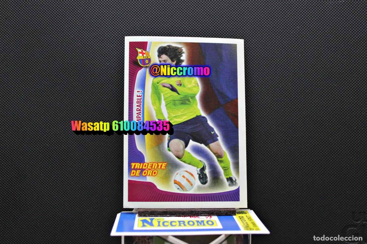 Cromos de f&uacute;tbol: messi barcelona 2005 super barca ed panini cromo nuevo sin pegar liga futbol + en niccromo