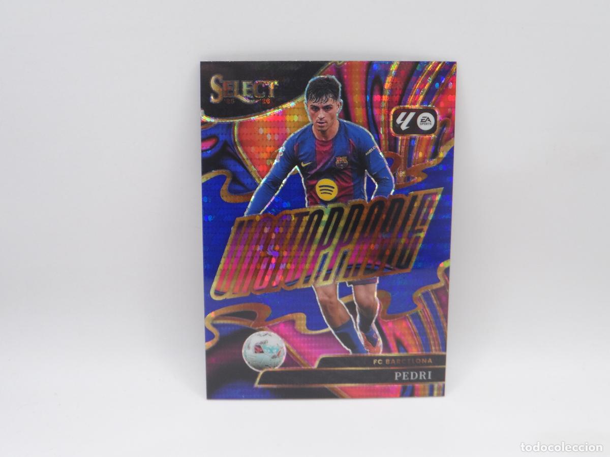 Cromos de f&uacute;tbol: 22 PEDRI PARALELA BLUE PULSAR BARCELONA UNSTOPPABLE PANINI SELECT 2025 2026 25 26