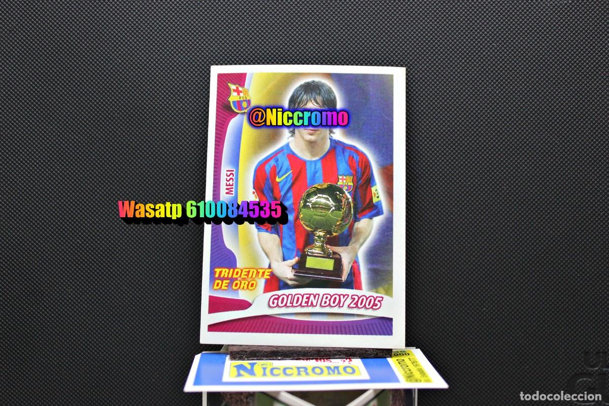 Cromos de f&uacute;tbol: messi barcelona 2005 super barca ed panini cromo nuevo sin pegar liga futbol + en niccromo