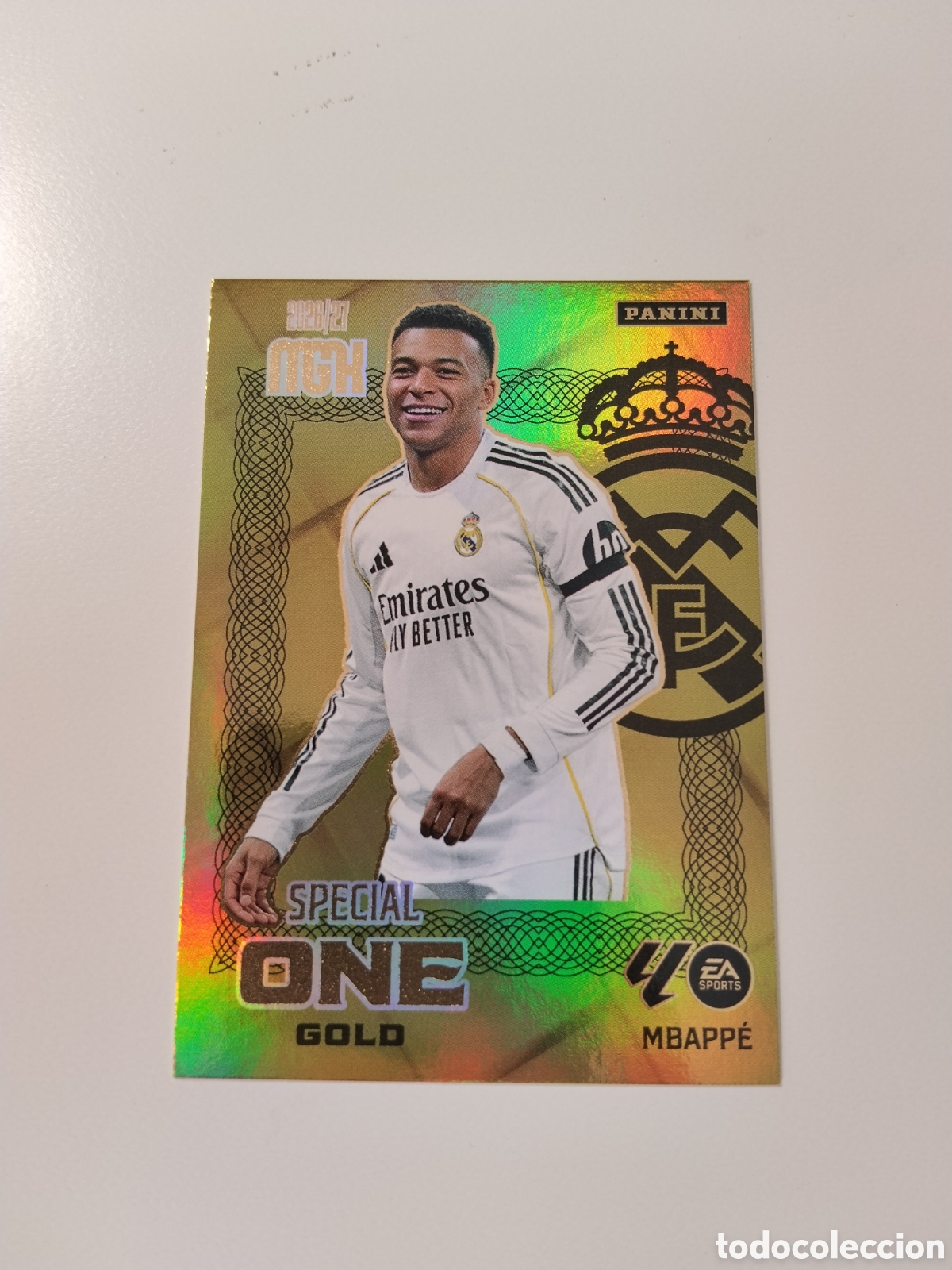 Cromos de f&uacute;tbol: Mbapp&eacute; Special One Gold 26/27 Megacrack