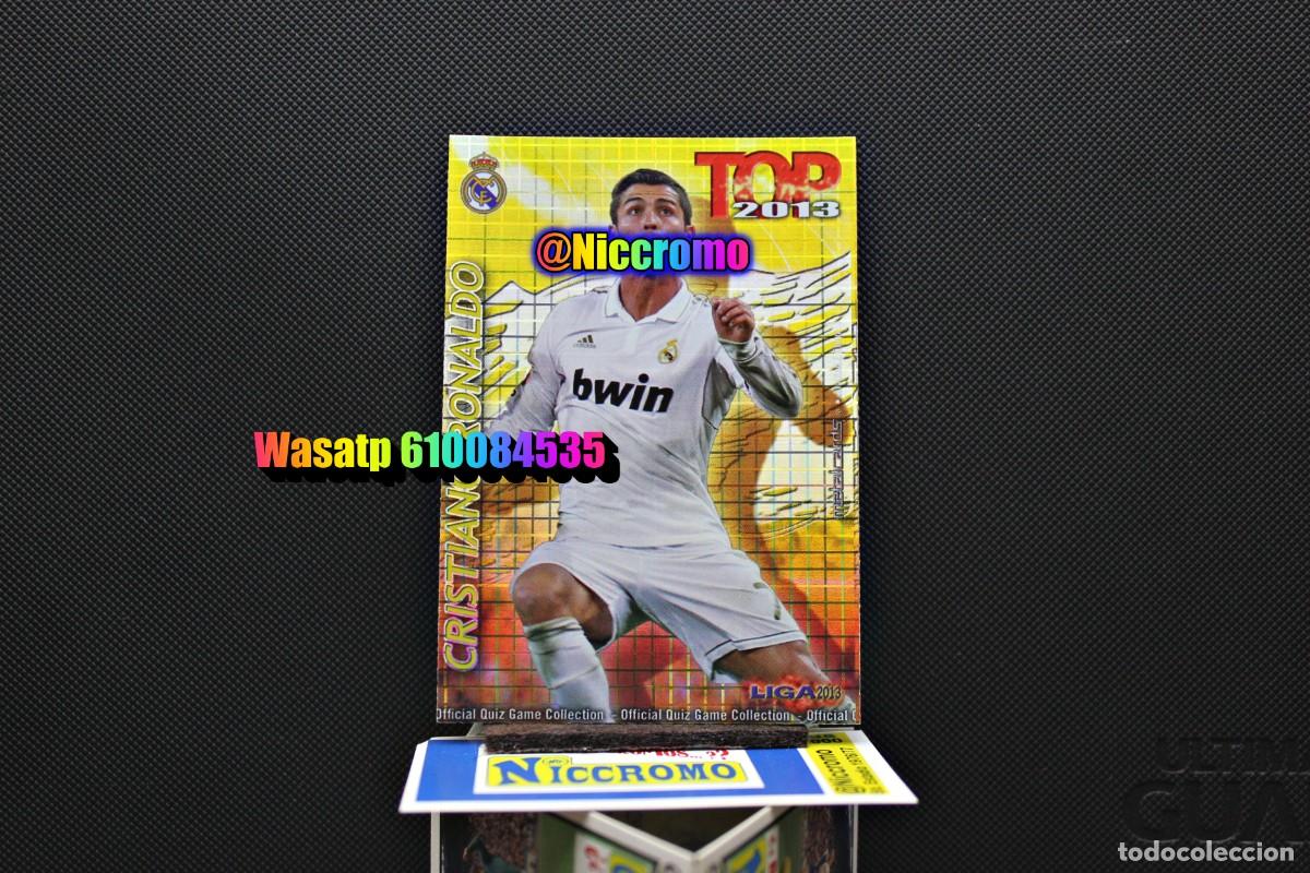 Cromos de f&uacute;tbol: cristiano ronaldo real madrid 12 2013 cuadros brillo mundicromo tarjeta nueva sin pegar + niccromo