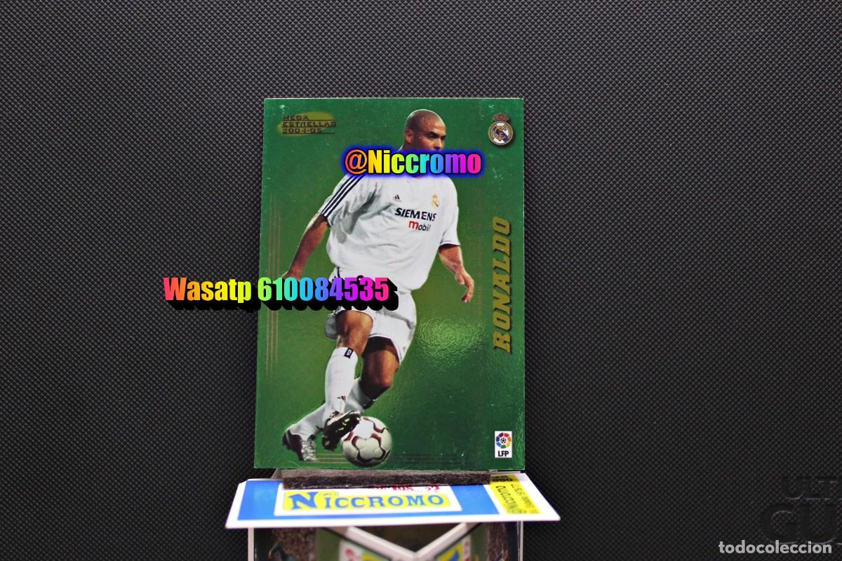 Cromos de f&uacute;tbol: ronaldo real madrid 2004 2005 megacracks panini tarjeta nueva + niccromo