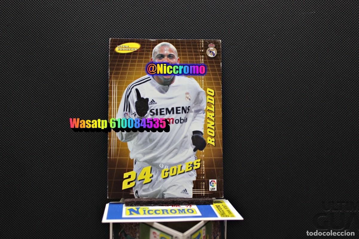 Cromos de f&uacute;tbol: ronaldo real madrid 2004 2005 megacracks panini tarjeta nueva + niccromo