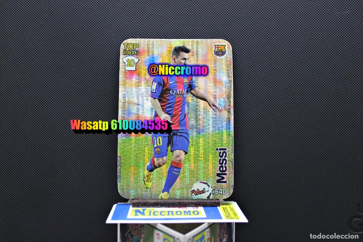 Cromos de f&uacute;tbol: messi barcelona top 2016 mundicromo security brillo tarjeta 2015 16 + niccromo