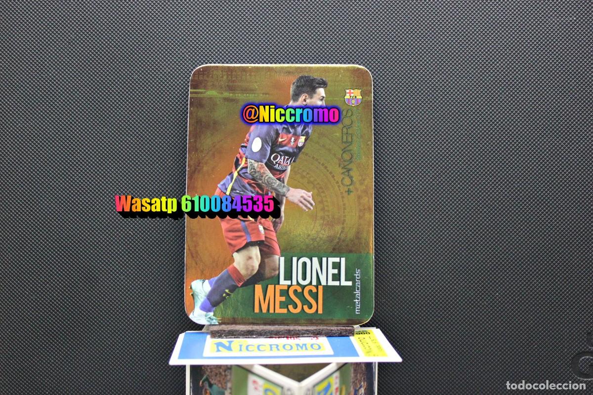 Cromos de f&uacute;tbol: messi barcelona fichas liga 2016 mundicromo dorado brillo tarjeta 2015 16 + niccromo
