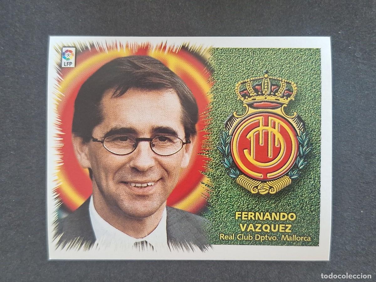 Football Stickers: L5 FERNANDO VAZQUEZ ENTRENADOR R. C. D. MALLORCA COLOCA LIGA ESTE 1999 2000 99 00 NUNCA PEGADO