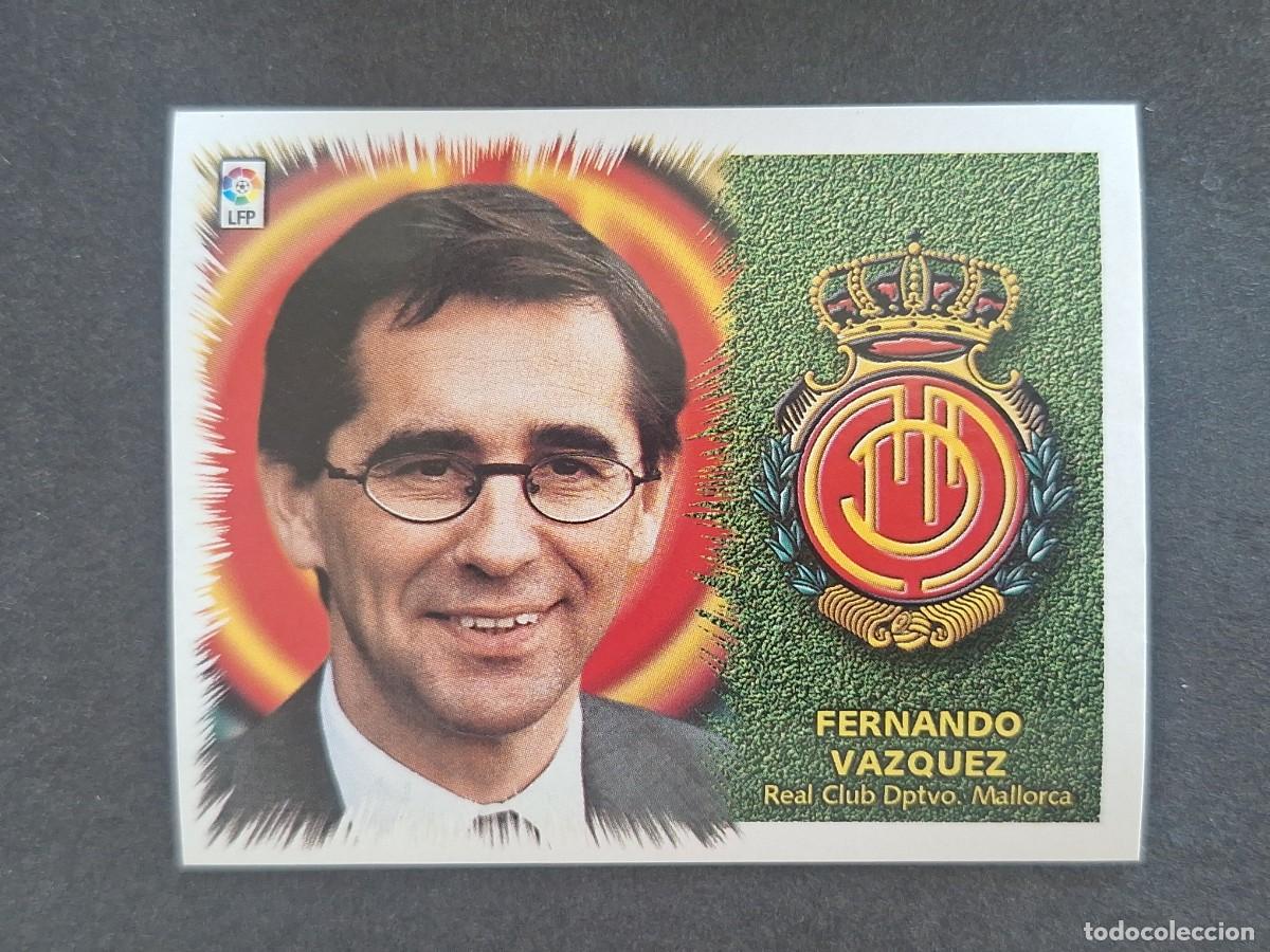 Football Stickers: L5 FERNANDO VAZQUEZ ENTRENADOR R. C. D. MALLORCA COLOCA LIGA ESTE 1999 2000 99 00 NUNCA PEGADO