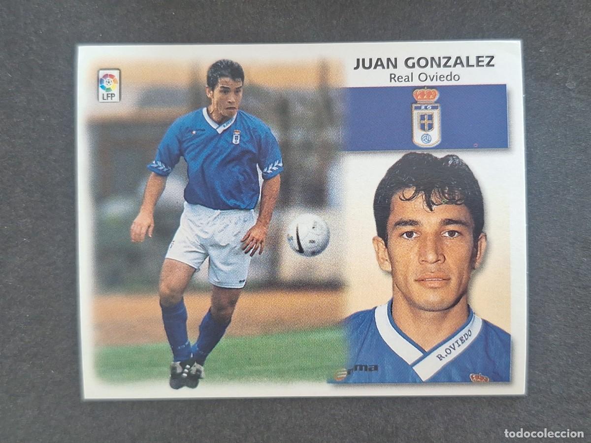 Cromos de f&uacute;tbol: L5 JUAN GONZALEZ REAL OVIEDO COLOCA LIGA ESTE 1999 2000 99 00 NUNCA PEGADO SIN PEGAR
