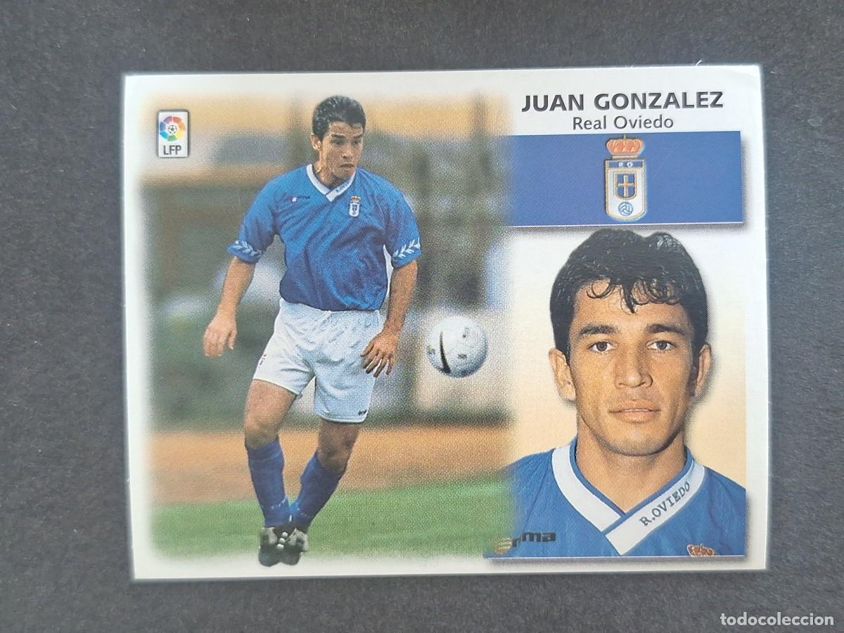 Cromos de f&uacute;tbol: L5 JUAN GONZALEZ REAL OVIEDO COLOCA LIGA ESTE 1999 2000 99 00 NUNCA PEGADO SIN PEGAR