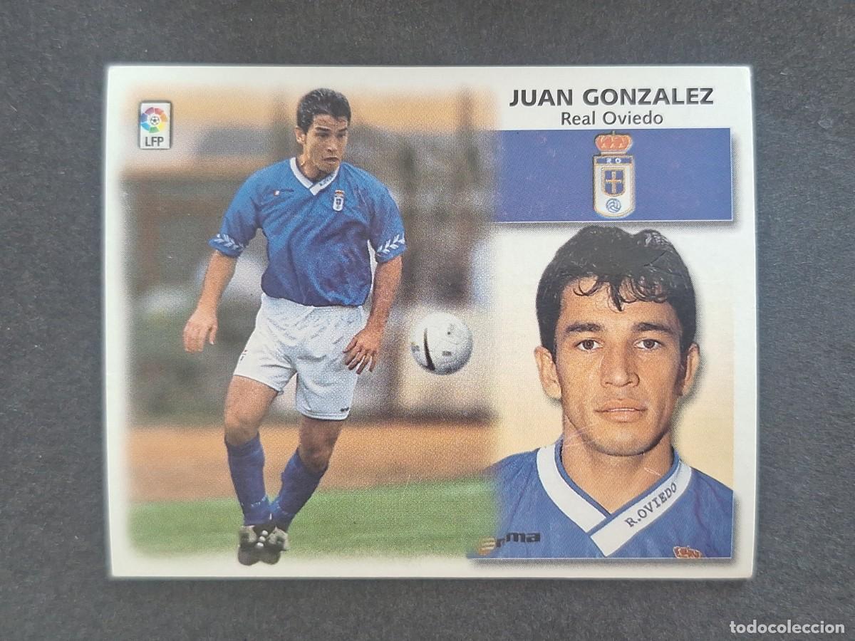 Cromos de f&uacute;tbol: L5 JUAN GONZALEZ REAL OVIEDO COLOCA LIGA ESTE 1999 2000 99 00 NUNCA PEGADO SIN PEGAR