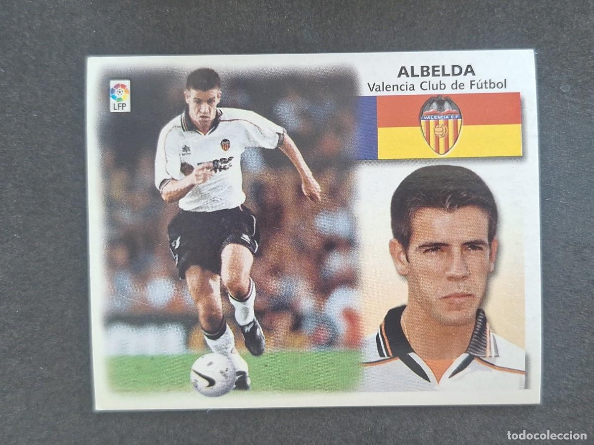 Cromos de f&uacute;tbol: L5 ALBELDA VALENCIA C. F. COLOCA LIGA ESTE 1999 2000 99 00 NUNCA PEGADO SIN PEGAR