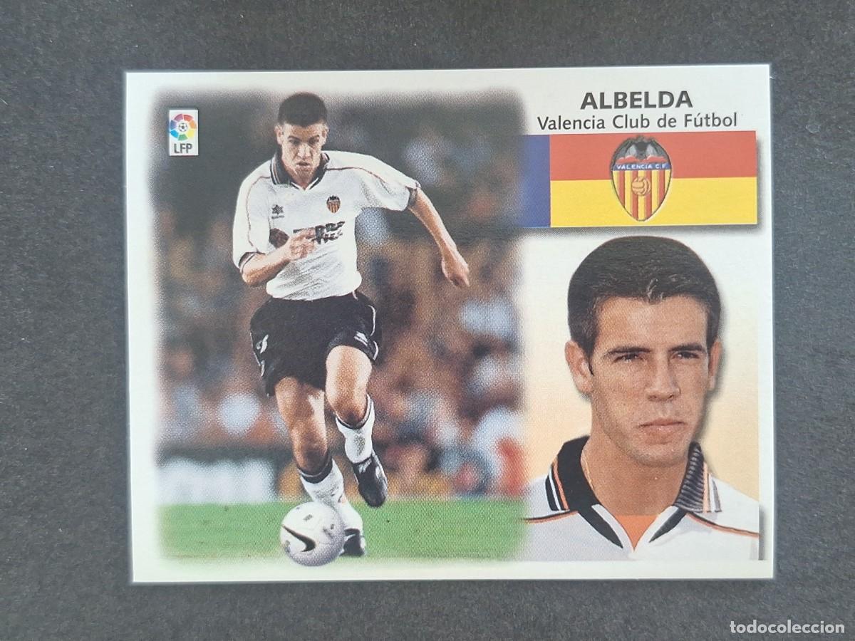 Cromos de f&uacute;tbol: L5 ALBELDA VALENCIA C. F. COLOCA LIGA ESTE 1999 2000 99 00 NUNCA PEGADO SIN PEGAR