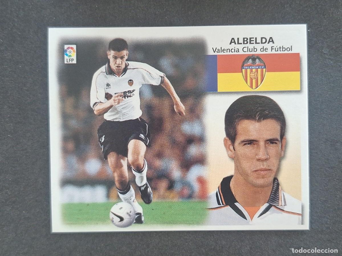 Cromos de f&uacute;tbol: L5 ALBELDA VALENCIA C. F. COLOCA LIGA ESTE 1999 2000 99 00 NUNCA PEGADO SIN PEGAR