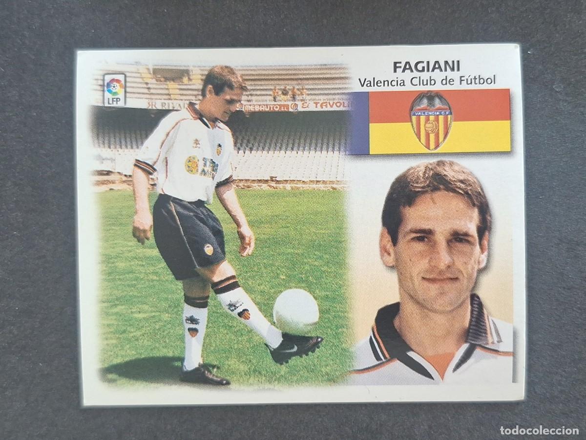 Cromos de f&uacute;tbol: L5 FAGIANI VALENCIA C. F. COLOCA LIGA ESTE 1999 2000 99 00 NUNCA PEGADO SIN PEGAR