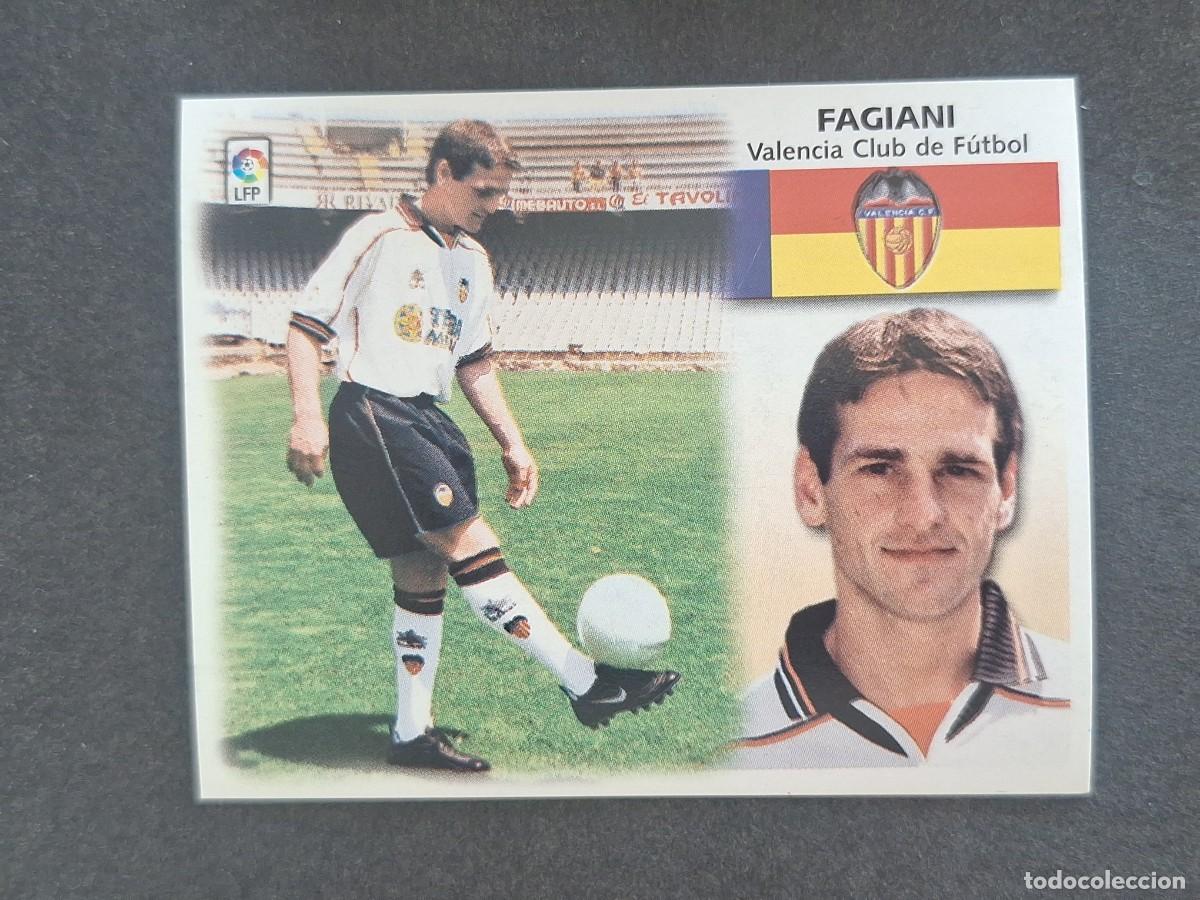 Cromos de f&uacute;tbol: L5 FAGIANI VALENCIA C. F. COLOCA LIGA ESTE 1999 2000 99 00 NUNCA PEGADO SIN PEGAR