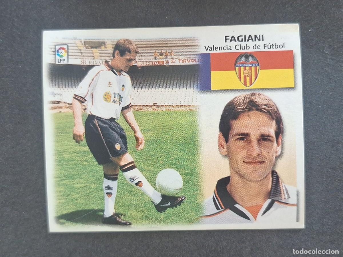 Cromos de f&uacute;tbol: L5 FAGIANI VALENCIA C. F. COLOCA LIGA ESTE 1999 2000 99 00 NUNCA PEGADO SIN PEGAR