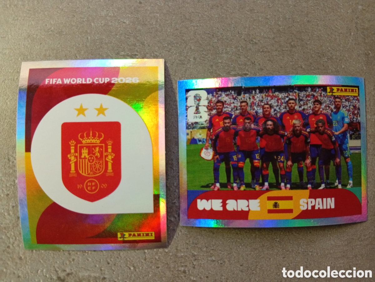 Cromos de f&uacute;tbol: V 2 CROMOS 1 BIS + 13 BIS FIFA WORLD CUP MUNDIAL 2026 PANINI ESPA&Ntilde;A 2* CAMPEONES MUNDO ACTUALIZACI&Oacute;N
