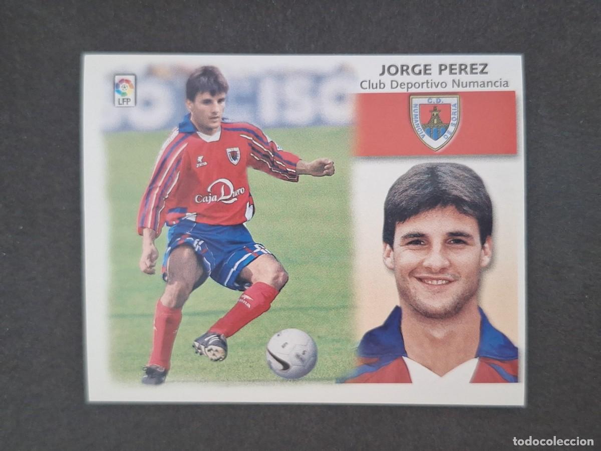 Cromos de f&uacute;tbol: L5 JORGE PEREZ C. D. NUMANCIA FICHAJE 15 LIGA ESTE 1999 2000 99 00 NUNCA PEGADO SIN PEGAR