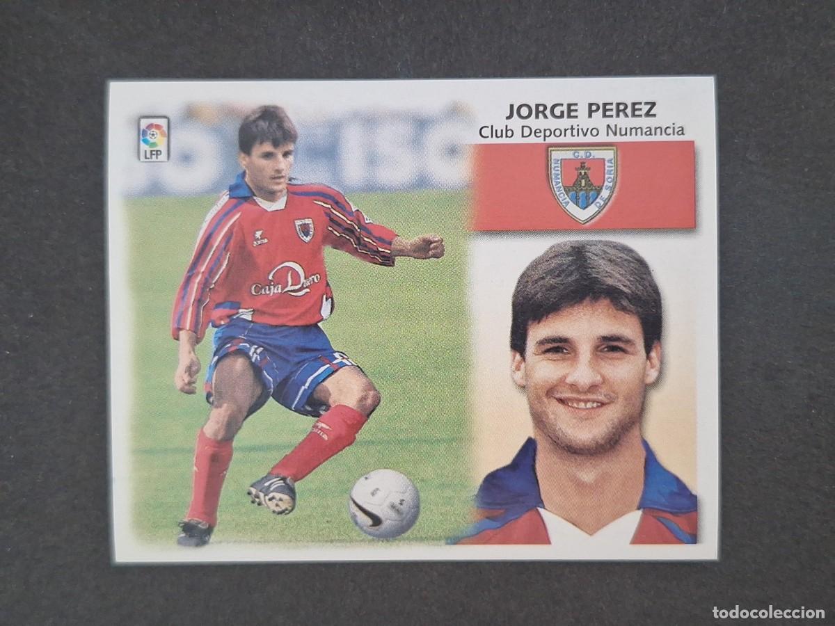 Cromos de f&uacute;tbol: L5 JORGE PEREZ C. D. NUMANCIA FICHAJE 15 LIGA ESTE 1999 2000 99 00 NUNCA PEGADO SIN PEGAR