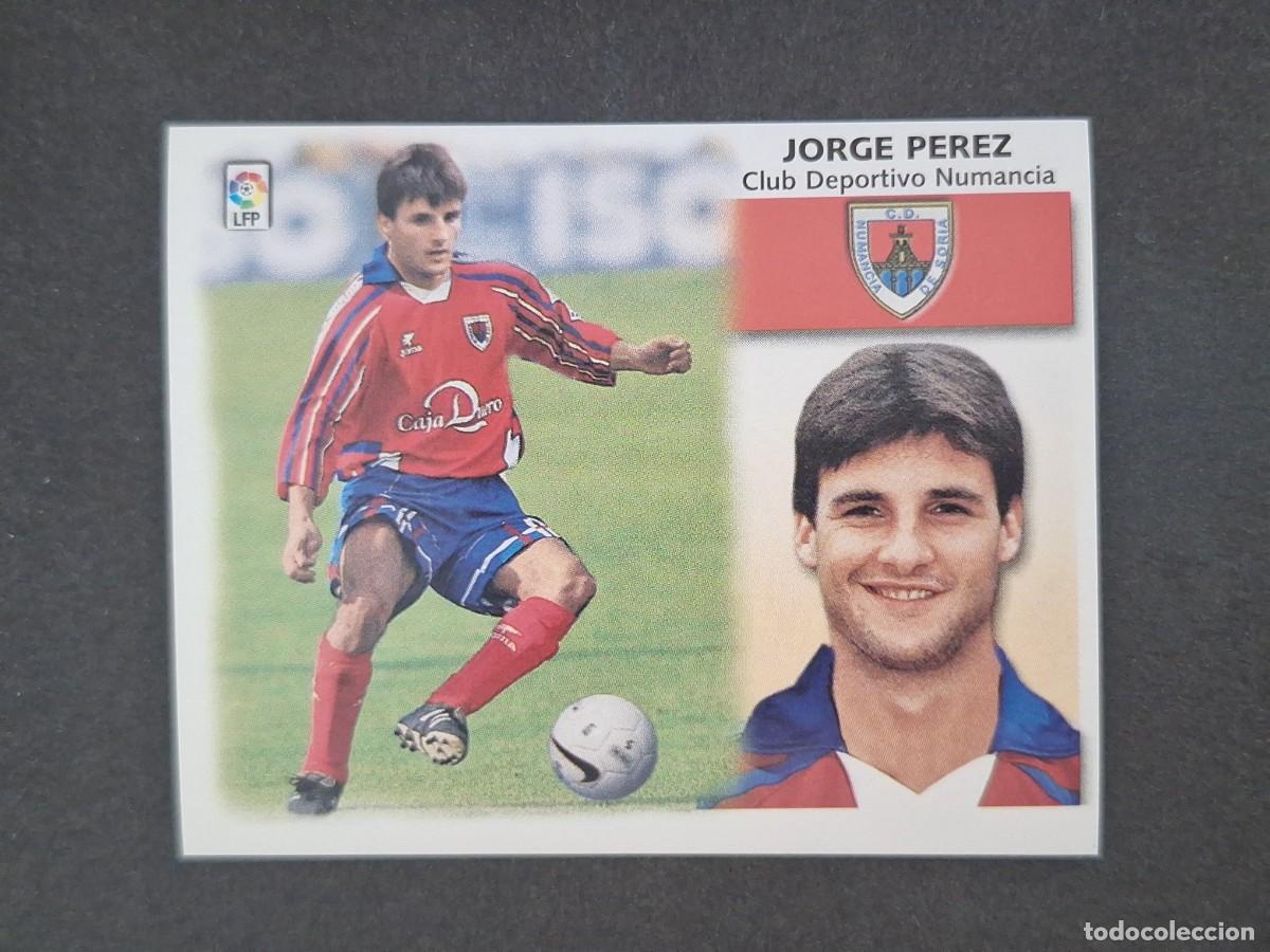 Cromos de f&uacute;tbol: L5 JORGE PEREZ C. D. NUMANCIA FICHAJE 15 LIGA ESTE 1999 2000 99 00 NUNCA PEGADO SIN PEGAR