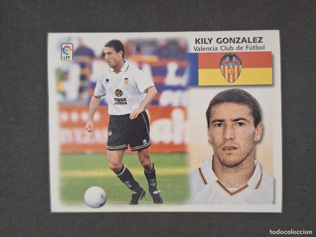 Cromos de f&uacute;tbol: L5 KILY GONZALEZ VALENCIA C. F. FICHAJE 28 LIGA ESTE 1999 2000 99 00 NUNCA PEGADO SIN PEGAR