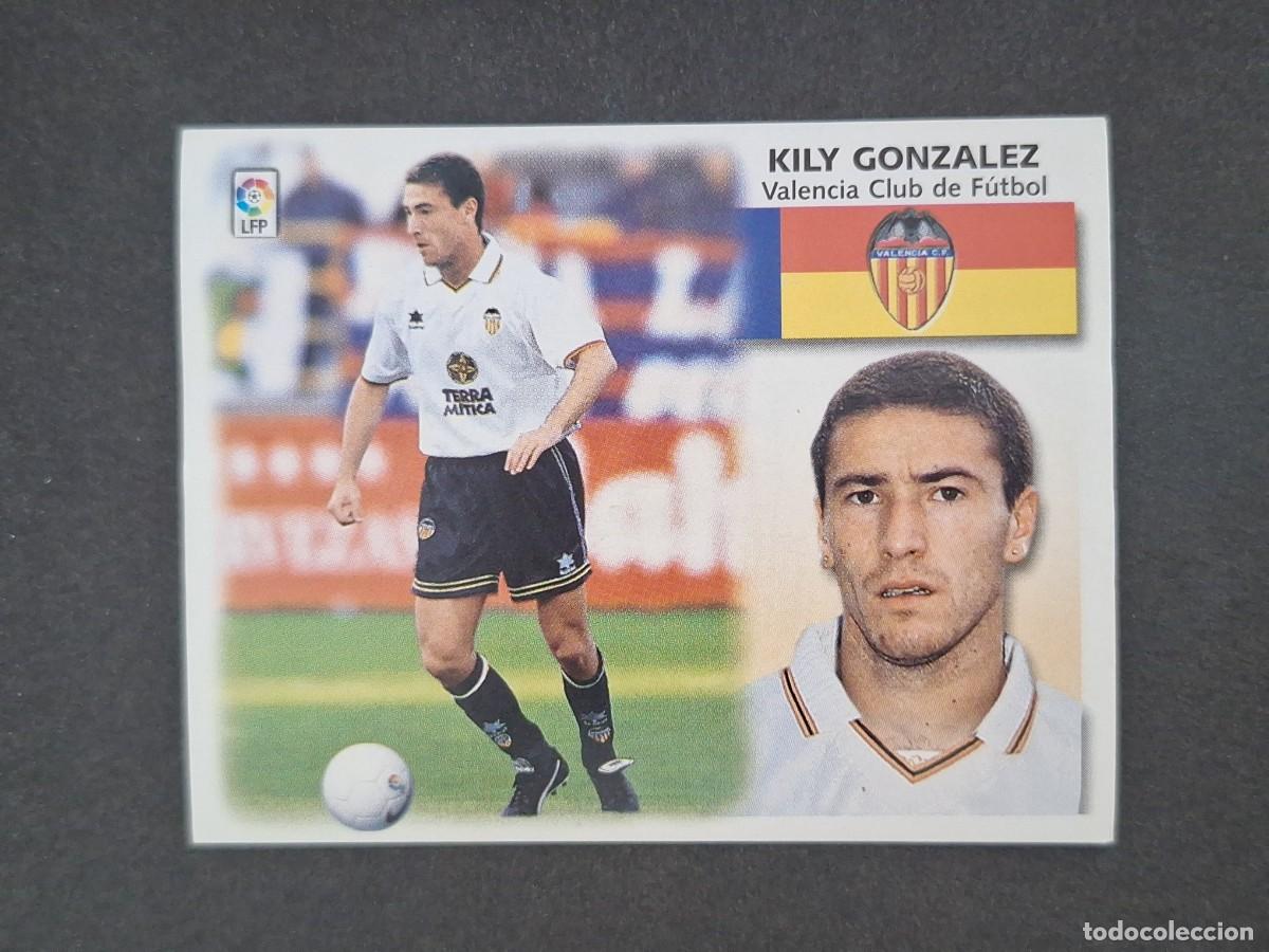 Cromos de f&uacute;tbol: L5 KILY GONZALEZ VALENCIA C. F. FICHAJE 28 LIGA ESTE 1999 2000 99 00 NUNCA PEGADO SIN PEGAR