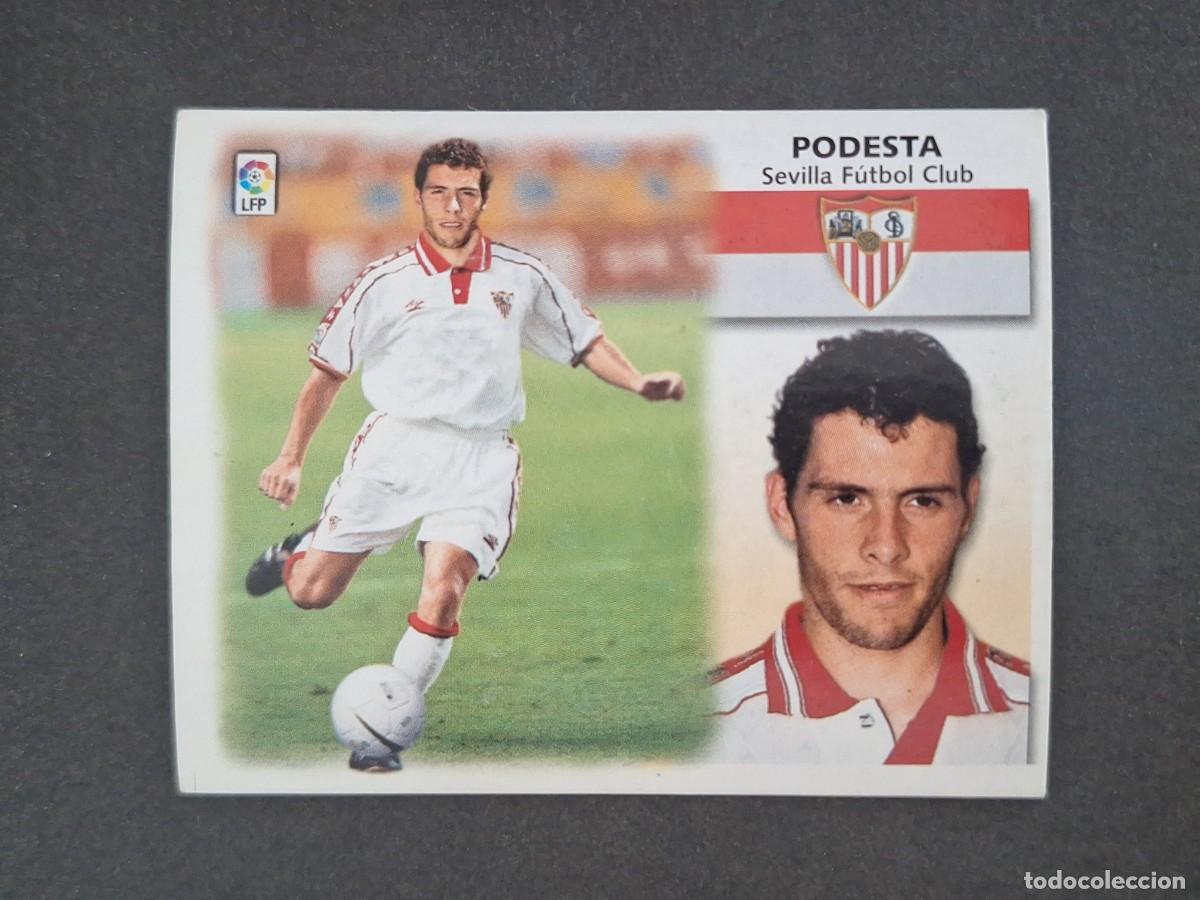 Cromos de f&uacute;tbol: L5 PODESTA SEVILLA F. C. FICHAJE 34 LIGA ESTE 1999 2000 99 00 NUNCA PEGADO SIN PEGAR