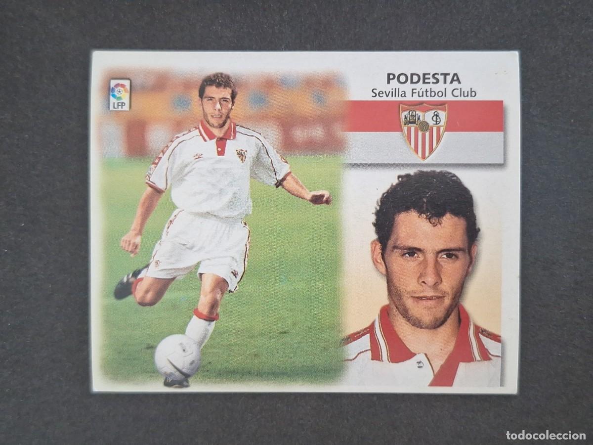Cromos de f&uacute;tbol: L5 PODESTA SEVILLA F. C. FICHAJE 34 LIGA ESTE 1999 2000 99 00 NUNCA PEGADO SIN PEGAR